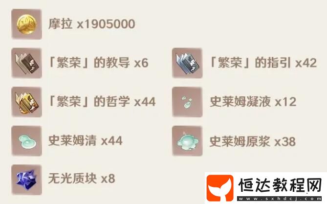 原神嘉明突破材料有哪些