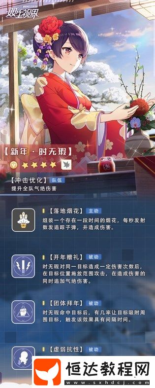 雙生視界新年時無暇獲取方法及技能屬性全解析