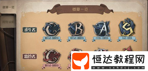 第五人格角色認(rèn)知系統(tǒng)詳解：12月20日正式上線，排位賽積分與徽章等級(jí)全解析