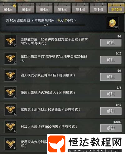 絕地求生刺激戰(zhàn)場(chǎng)第十周賽季任務(wù)全攻略：如何高效完成挑戰(zhàn)