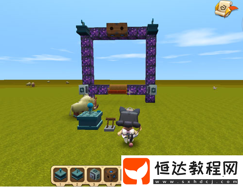 迷你世界雙人搖搖椅制作教程：豪華型轉(zhuǎn)軸方塊搖椅步驟詳解