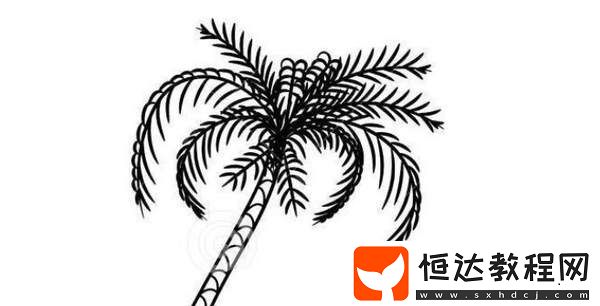 棕櫚樹簡筆畫教程：南方植物的獨特畫法與技巧解析