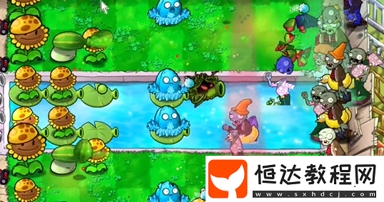 植物大戰(zhàn)僵尸雜交版泳池防守第2關(guān)攻略