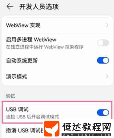 鴻蒙系統(tǒng)怎么關(guān)閉usb調(diào)試