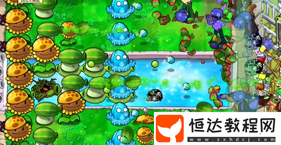 植物大戰(zhàn)僵尸雜交版泳池防守第2關(guān)攻略