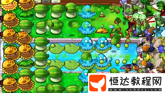植物大戰(zhàn)僵尸雜交版泳池防守第3關(guān)攻略