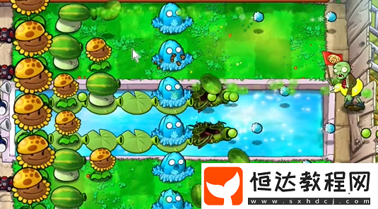 植物大戰(zhàn)僵尸雜交版泳池防守第2關(guān)攻略