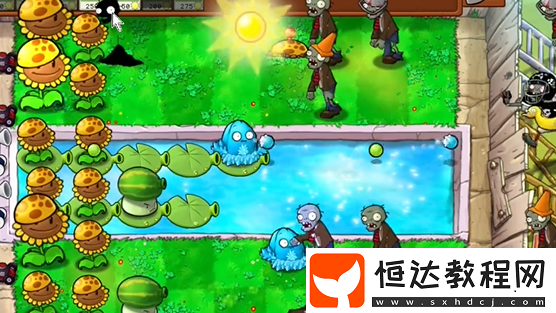 植物大戰(zhàn)僵尸雜交版泳池防守第4關(guān)攻略