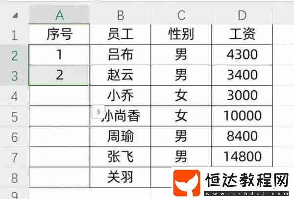 Excel表格自動(dòng)生成序號(hào)的教程