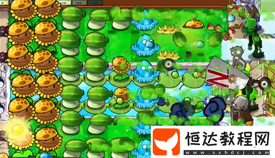 植物大戰(zhàn)僵尸雜交版泳池防守第5關(guān)攻略