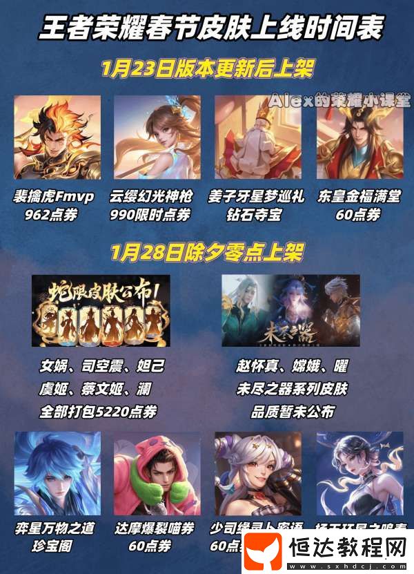 春節(jié)皮膚雨！17款新皮膚上線時(shí)間&獲取方式一覽
